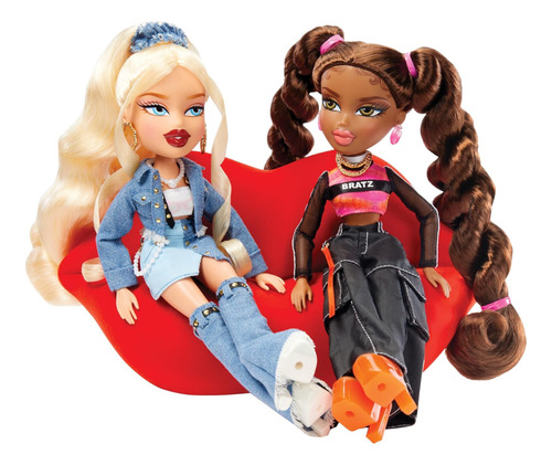 Bratz Sofá De Labios Rojos Vibrante Para 2 Muñecas Suave
