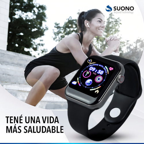 Reloj Inteligente Premium Smartwatch C300 Bluetooth Color De La Caja Negro Negro