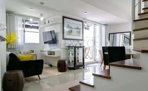 Imagem 1 de 15 de Cobertura Duplex Com 130m², 2 Dormitórios, Terraço Com Churraqueira E Hidro, 2 Vagas. - Em16764