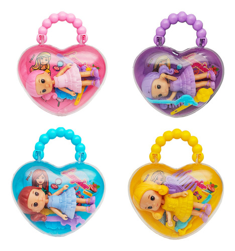 Muñeca Princesas Juguete Niña Colecciòn Bolso + Pegatina X 4