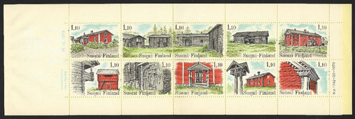 Estampillas Finlandia , 1979 , Casas De Madera , Booklet