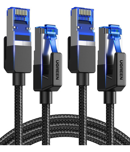 Ugreen Cable Ethernet Cat 8, Paquete De 2 Cables Ethernet C.