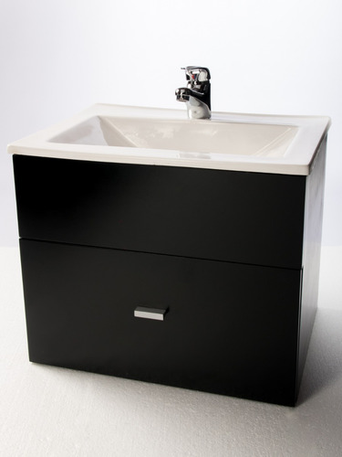 Imagen 5 de 7 de Vanitory Laqueado Colgante Colgar 50cm Bacha Envio Gratis