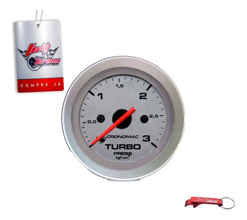 Manômetro Pressão Turbo 52mm Mecânico 3kg Racing