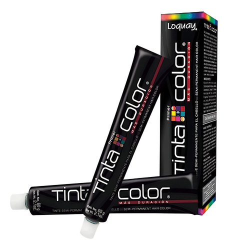 Loquay® Tinte Color Semi-permanente 2 Tubos 60gr Cada Uno Tono Rojo