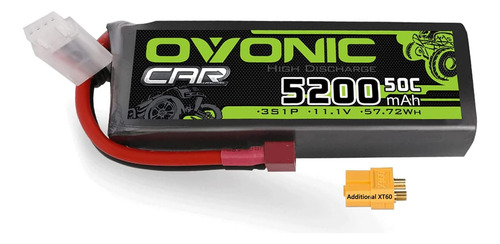 Ovonic Batería Lipo 5200mah 50c 11.1v 3s Rc Batería Con Y Rc