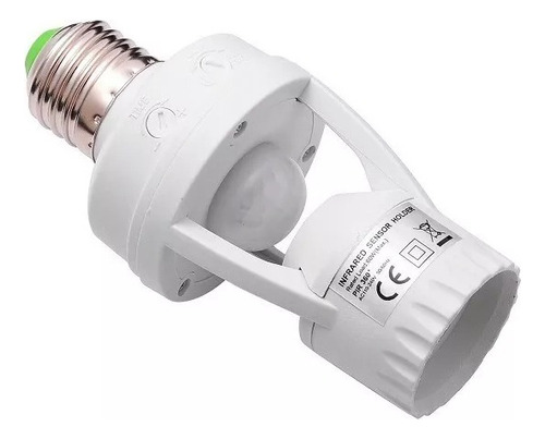 Sensor Presença P/ Lâmpada Soquete E27 Fotocélula Luz Branco-frio