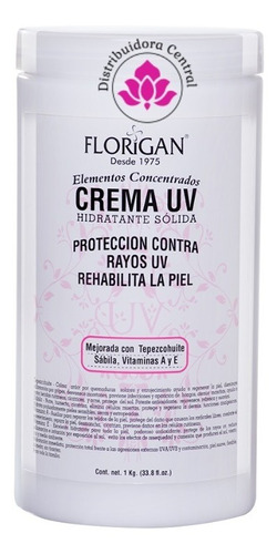 Hidratante Crema Protectora Uv Con Tepezcohuite Sábila 1kg