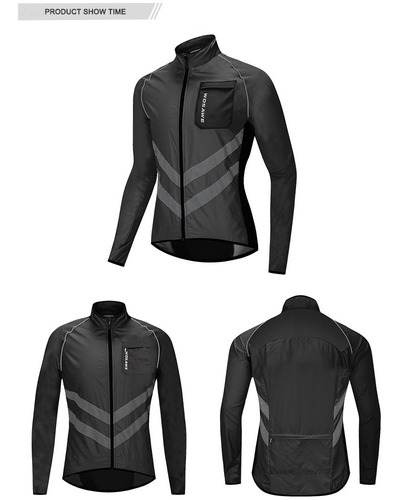 Imagen 3 de 7 de Casaca Cortaviento Reflectiva Para Bicicleta Y Moto