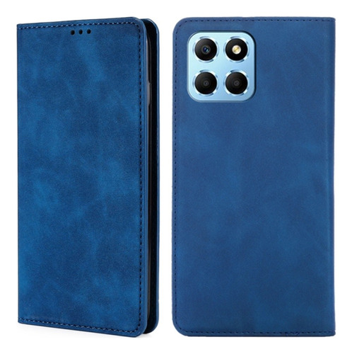 Funda Case Para Honor X6 Flip Cover Azul Antishock