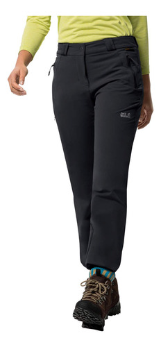 Jack Wolfskin - Pantalones Trmicos Para Mujer, Color Negro