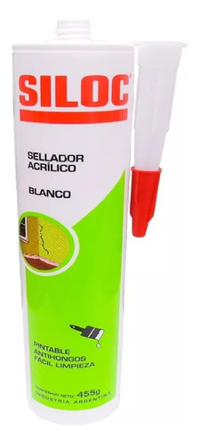 Siloc Sellador Acrilico 455g Pomo Blanco Pintable 400516