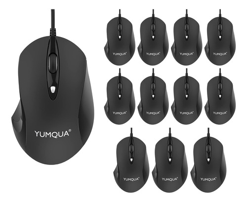 Yumqua G189 Mouse Usb Con Cable, Paquete 2, 4 Dpi Ajustables