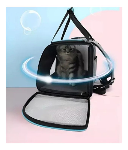 Bolso Transportador Mascotas Naranja Resistente Seguro