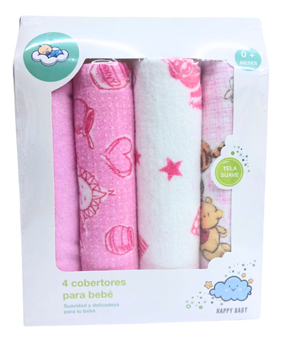 Sabanas Disney Para Recién Nacido Con 4 Piezas En Algodón Rosa Nina