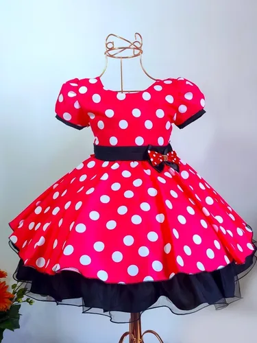 Vestido Minnie Vermelha Festa Crian a Tem tico Anivers rio