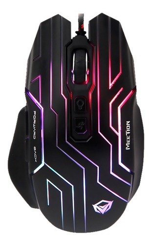 Mouse Gamer Meetion Mt Gm22 Rgb Dazzling 4.800 Dpi Óptico