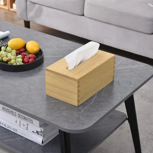 Caja Rectangular Pañuelos De Madera, Dispensador De Pa...
