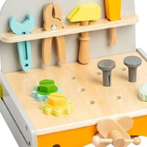 Wooden Play Tool Set Wooden Construction Bench Toy For Kids