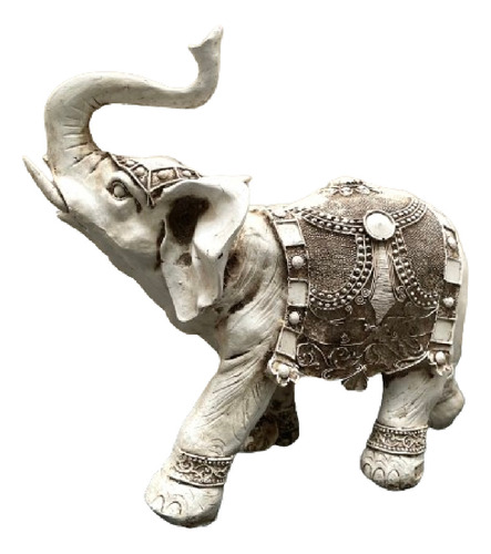 Estatua Elefante Hindu De Jardin 45cm Resina Apto Exterior