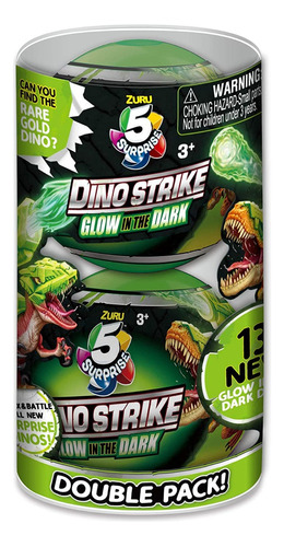 Dino Strike 5 Surprice Glow In The Dark X 2