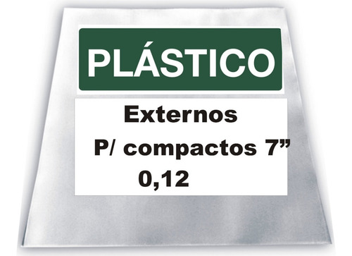 500 Plásticos 0,12 P/ Capa De Compactos Vinil 7 Polegadas