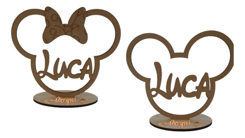 Centro De Mesa Minnie Mickey Mouse Personalizado 25 Pzas