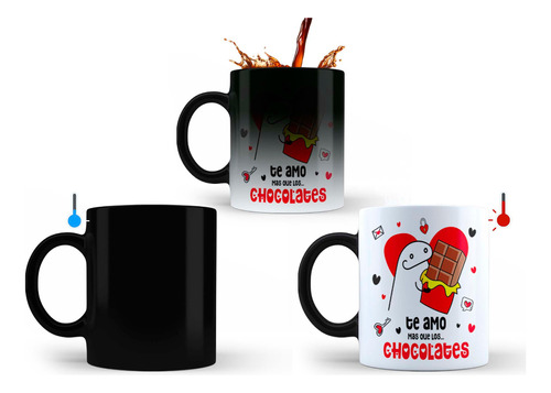 Taza Mágica, Flork, Te Amo Mas Que El Chocolate, Meme, 11oz