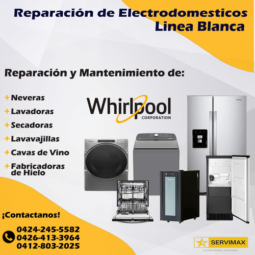 Técnico Autorizado Whirlpool Frigidaire Neveras Lavadoras 