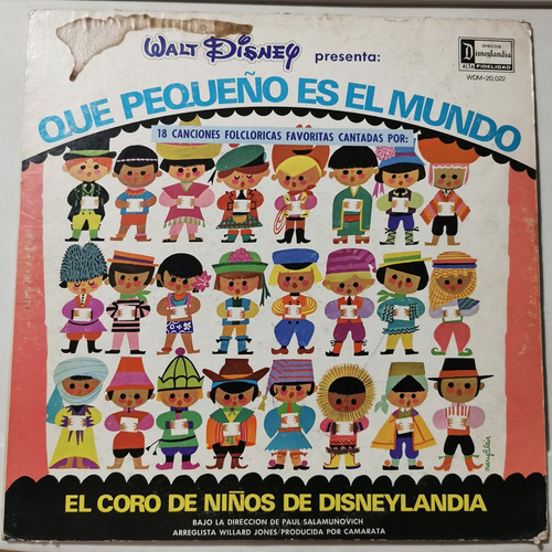 Disco Lp: Coro Niños Disney- Que Pequeño Es El Mundo