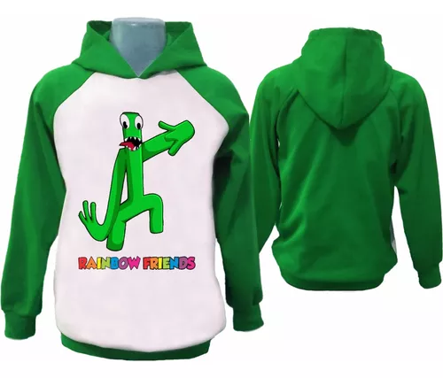 Camiseta Infantil Rainbow Friends Green Boneco Verde