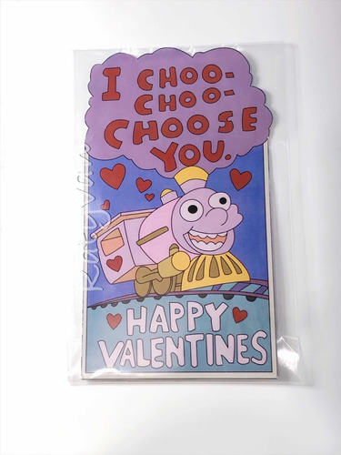 Tarjeta Simpson Choo Choose You Trenecito Chu Regalo Amor