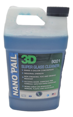 3d Super Glass Cleaner Limpia Vidrios Hyper Concentrado 1.9l