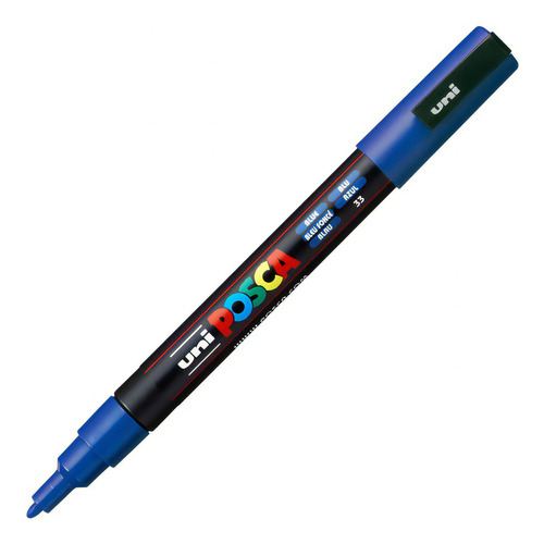 Caneta Posca Uniball Pc-3m Ponta 0.9-1.3mm Azul