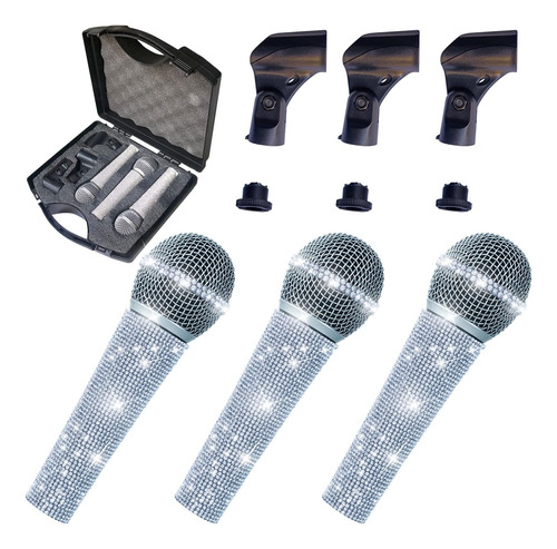 Rhymkawa Silver Bling Cardioid Vocal Dynamic Microphone Kit