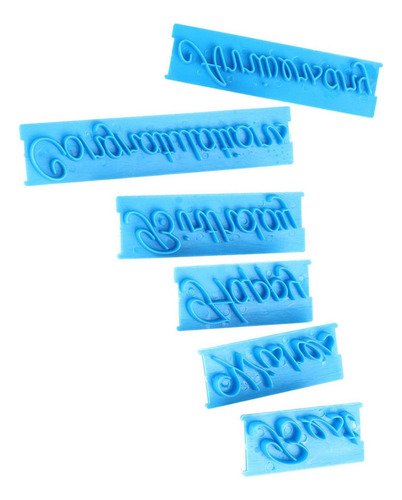 Juego De 3 Moldes De Impresión A Mano Letra Pastel Estampado