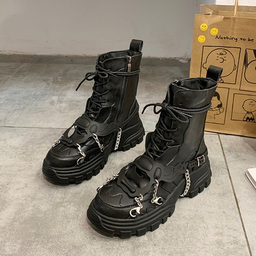 Zapatos De Mujer, Botas Con Plataforma, Estilo Punk Gótico P