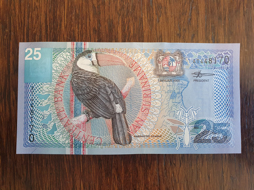 Billete Coleccion Suriname 25 Gulden 2000 Sin Circular Unc