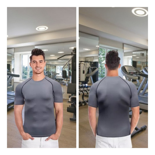 Playera Licra Deportiva Compresión Correr Manga Corta Gym