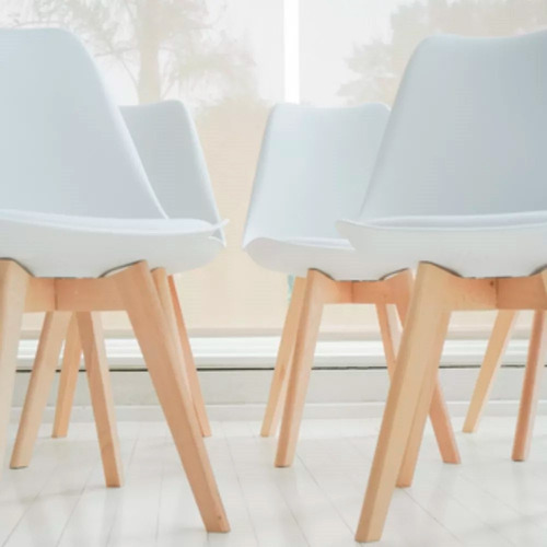 Sillas Comedor Tulip Eames A2 Con Almohadon Nordicas X2 Unid