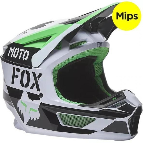 Casco Moto V2 Nobyl Blanco/negro Fox-