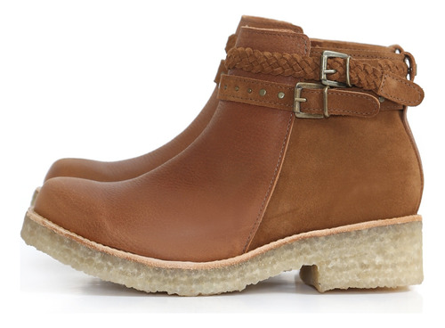 Botin Kebba Mujer Crepe Calixto Texas/renob. Tostado