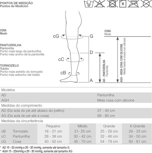 Imagem 2 de 2 de Meia 3/4 Fechada 15-23mmhg Suave Compressão Legline Venosan