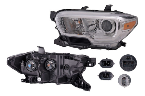 Faro Izquierdo Toyota Tacoma Aro De Lupa Cromado 2023 Depo