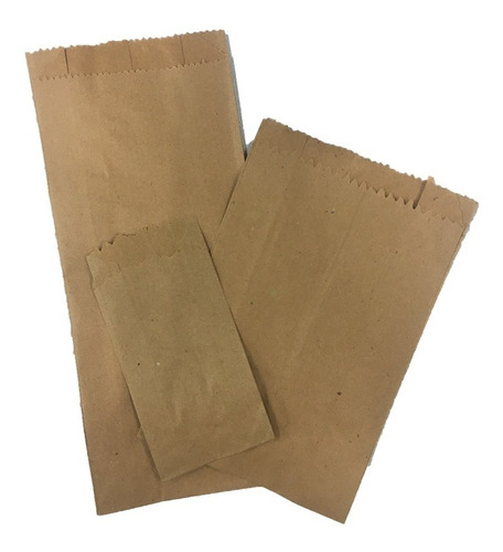 Sobre Bolsa Papel Madera Kraft Alimentos Nº 7  19x35 Cm 100u