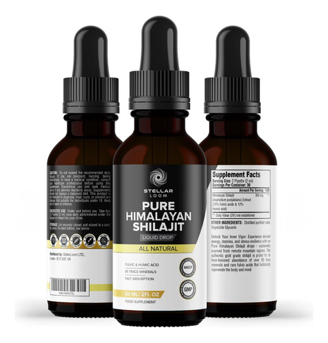 Gotas Líquidas Puras De Shilajit Do Himalaia (60 Ml) | Suple