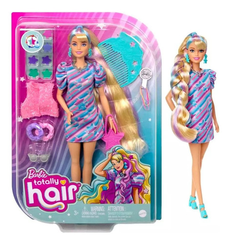 Boneca Barbie Fashion Totally Hair Loira - Mattel