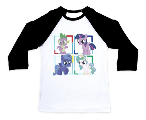 Playera Estampada Manga Raglan 3/4 My Litle Pony 198