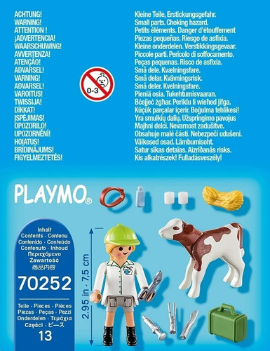Playmobil Special Plus Veterinaria Con Ternero 70252