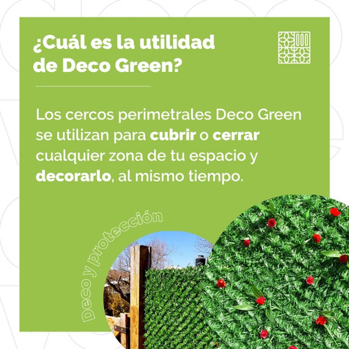 Cerco Perimetral, Siempre Verde, Deco Green, 1.2 X 10 Mts.